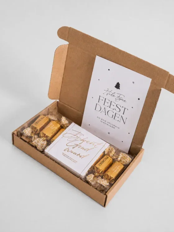 Kerst brievenbus cadeau – Chocolade blister met ansichtkaart Kerst brievenbus cadeau – Chocolade blister met ansichtkaart