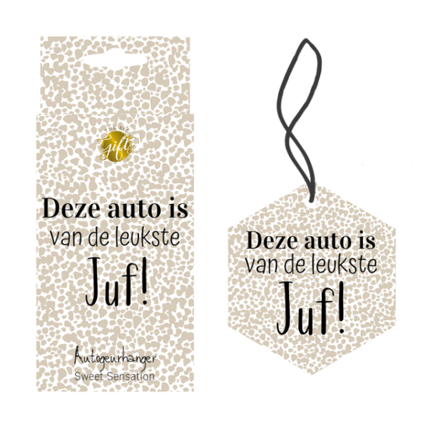 auto geurhanger Deze auto is van de leukste juf