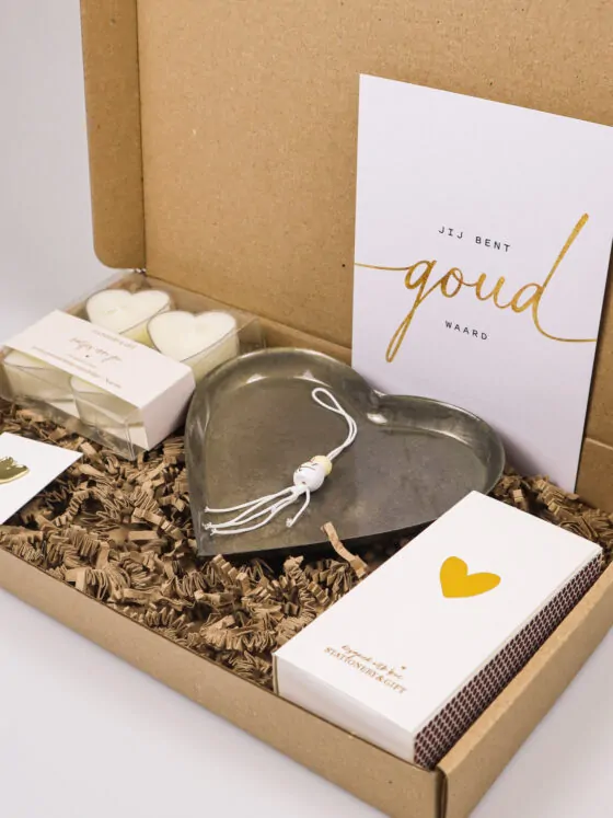 Brievenbus Cadeau - Jij bent goud waard - Een stralend geschenk