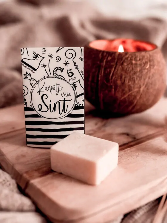 Amberblokje in een cadeaudoosje - Kadootje van sint