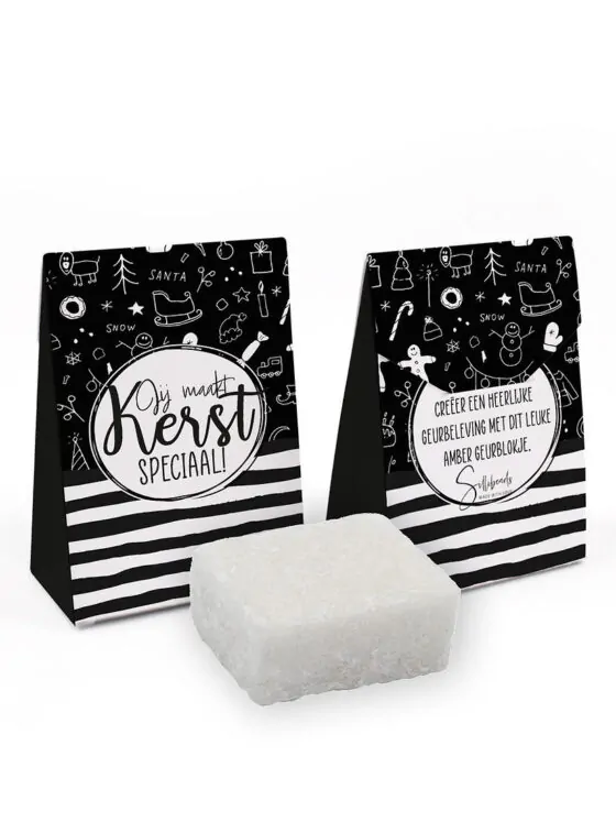 Amberblokje in een cadeaudoosje - Jij maakt kerst speciaal Amberblokje in een cadeaudoosje - Jij maakt kerst speciaal