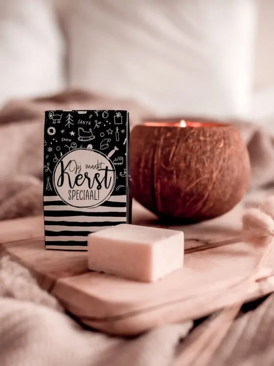 Amberblokje in een cadeaudoosje - Jij maakt kerst speciaal