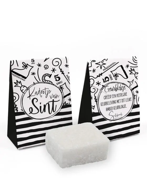 Amberblokje in een cadeaudoosje - Kadootje van sint
