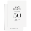 A6 Ansichtkaart - Van harte gefeliciteerd 50 abraham Ansichtkaart - Van harte gefeliciteerd 50 abraham