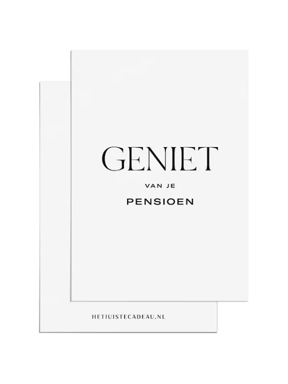 Ansichtkaart - Geniet van je pensioen