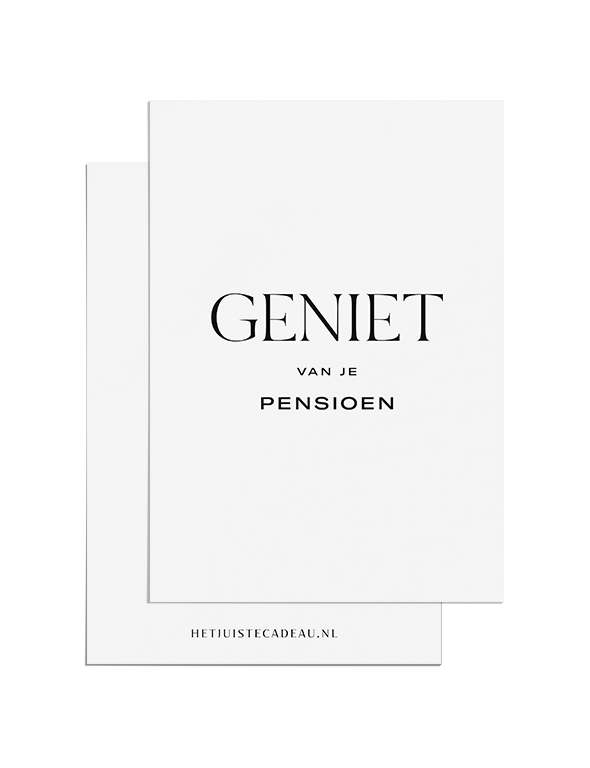 A6 geniet van je pensioen Ansichtkaart - Geniet van je pensioen