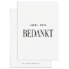 A6 heel erg bedankt Cadeaupakket Bedankt – Met Zusss mok, koffie, chocolade en bakmix