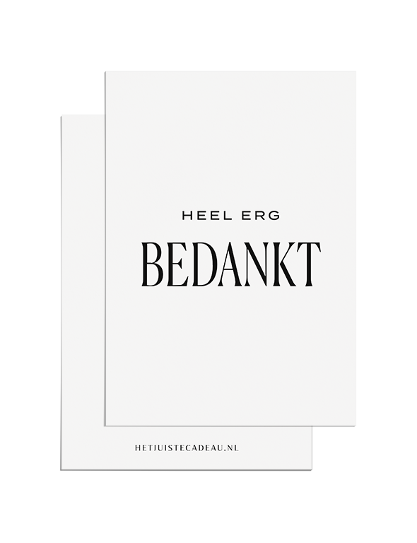 A6 heel erg bedankt Cadeaupakket Bedankt – Met Zusss mok, koffie, chocolade en bakmix