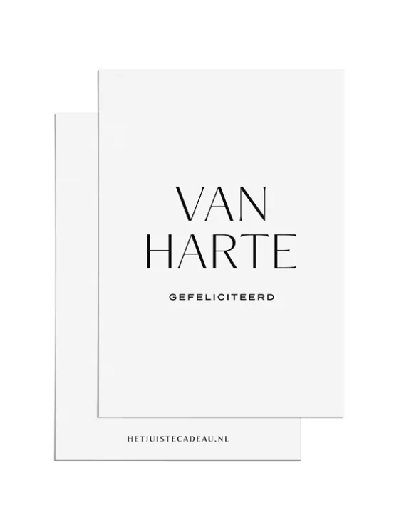 Ansichtkaart felicitatie - Van harte gefeliciteerd