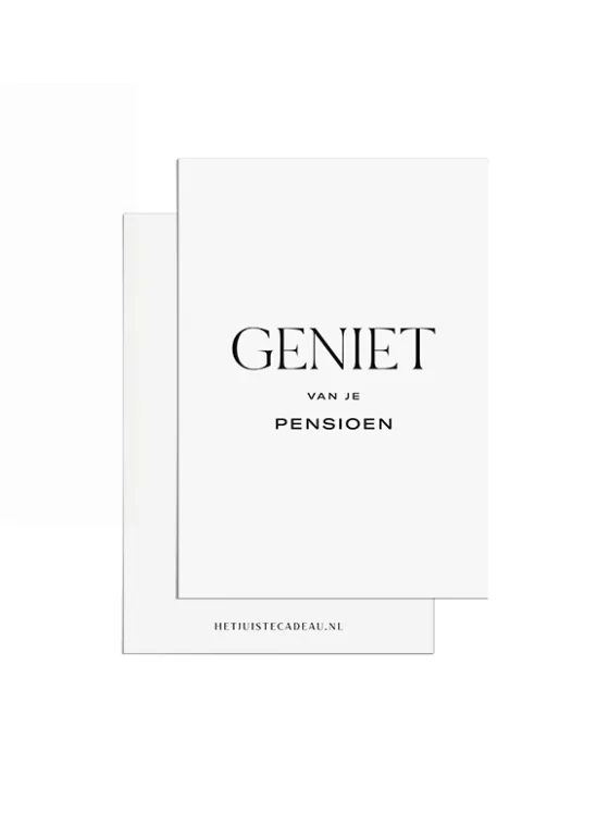 A7 geniet van je pensioen A7kaartje - Geniet van je pensioen