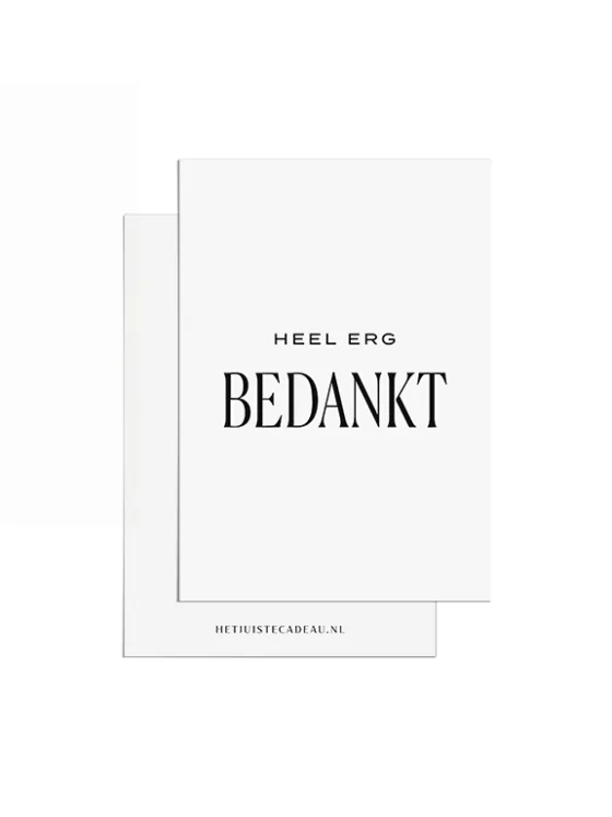 A7kaartje bedankt - Heel erg bedankt