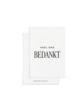 Mini heel erg bedankt zonder hartjes Minikaartje baby - Hoera een meisje