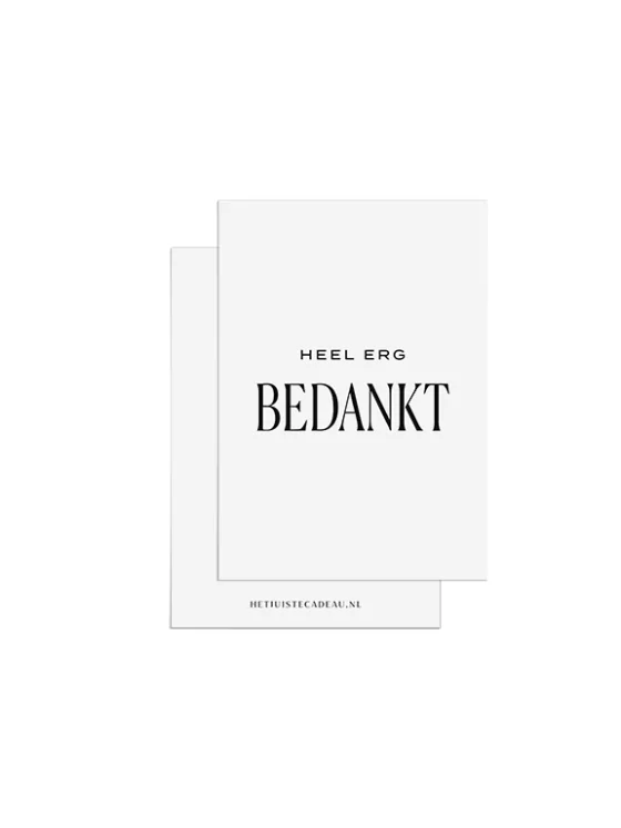 Mini heel erg bedankt zonder hartjes Minikaartje bedankt - Heel erg bedankt