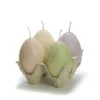 egg tray met 4 paasei kaarsen – sfeervolle paasdecoratie