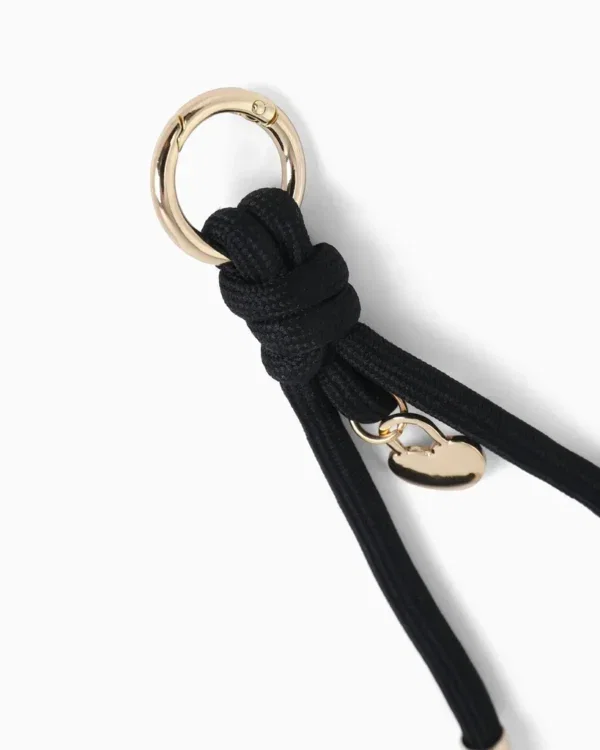 Keycord - Bagcharm - Zwart met hartje Keycord - Bagcharm - Zwart met hartje