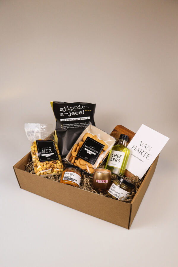 Cadeaupakket van harte gefeliciteerd- Borrelpakket