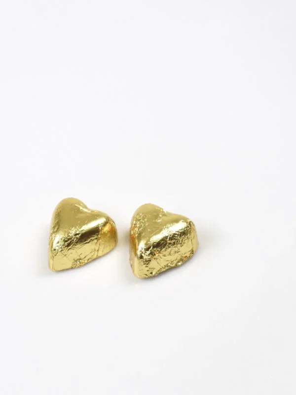 Chocolade praline hartjes goud - Jij bent goud waard