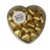 Hartvormig snoepdoosje – Met gouden hartjes chocolade
