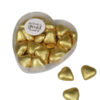 Hartvormig snoepdoosje – Met gouden hartjes chocolade