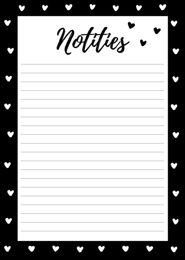 Notitieblok – Hearts | A6 | 50 Vel | Stijlvol & Praktisch