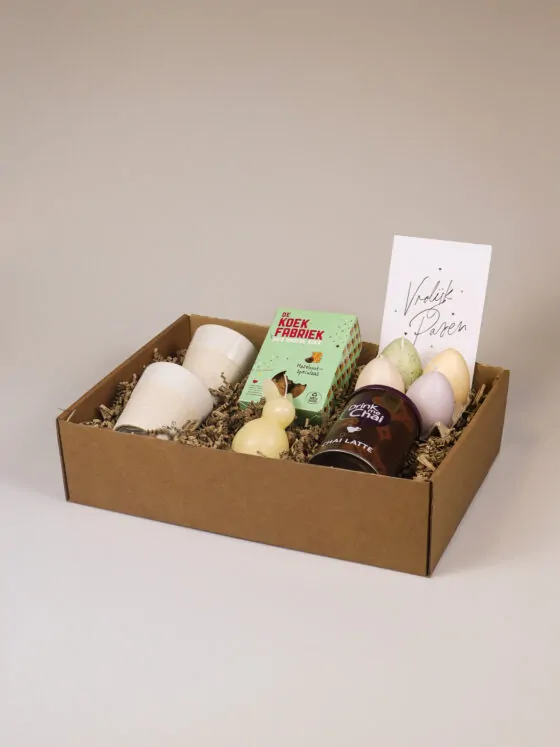 Cadeaupakket Pasen – Warmte, koekjes & kaarslicht