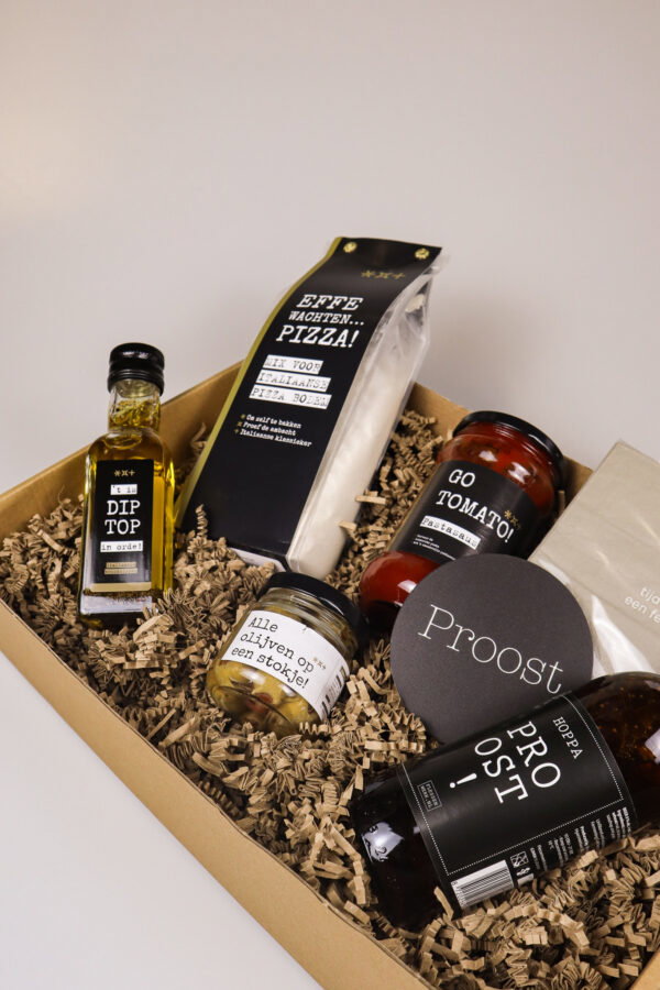 Cadeaupakket voor papa met pizza en bier – smaakvol en origineel verrassen