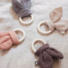 Bijtring Siliconen Bunny Ears – Storm Grey