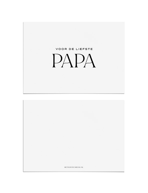 A6 voor de liefste papa