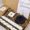 Brievenbus cadeau beterschap klavertjevier – kaarsen, thee & troostpin