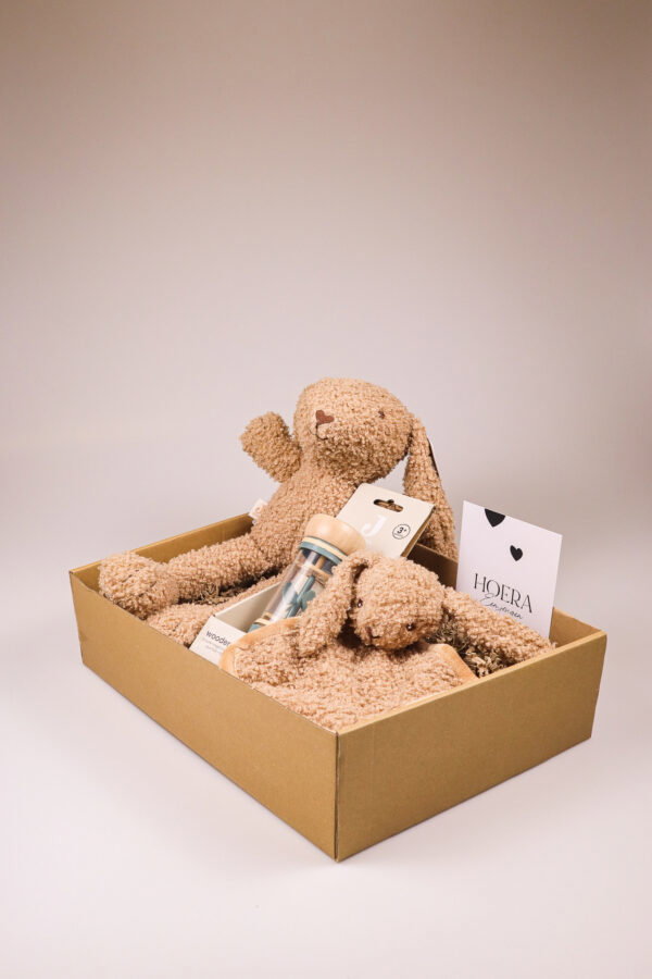 Kraampakket jongen met speendoekje, knuffel en rammelaar