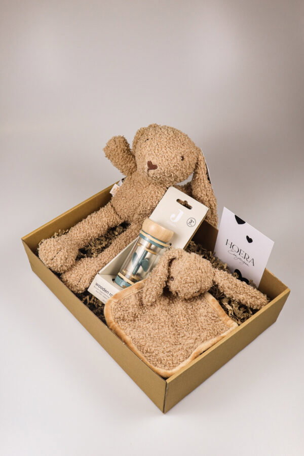 Kraampakket jongen met speendoekje, knuffel en rammelaar