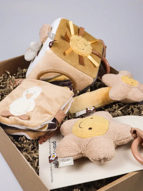 Kraamcadeaupakket Spring Garden met speelgoed