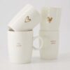 Zusss koffiemok hartje wit/goud Zusss koffiemok hartje wit/goud