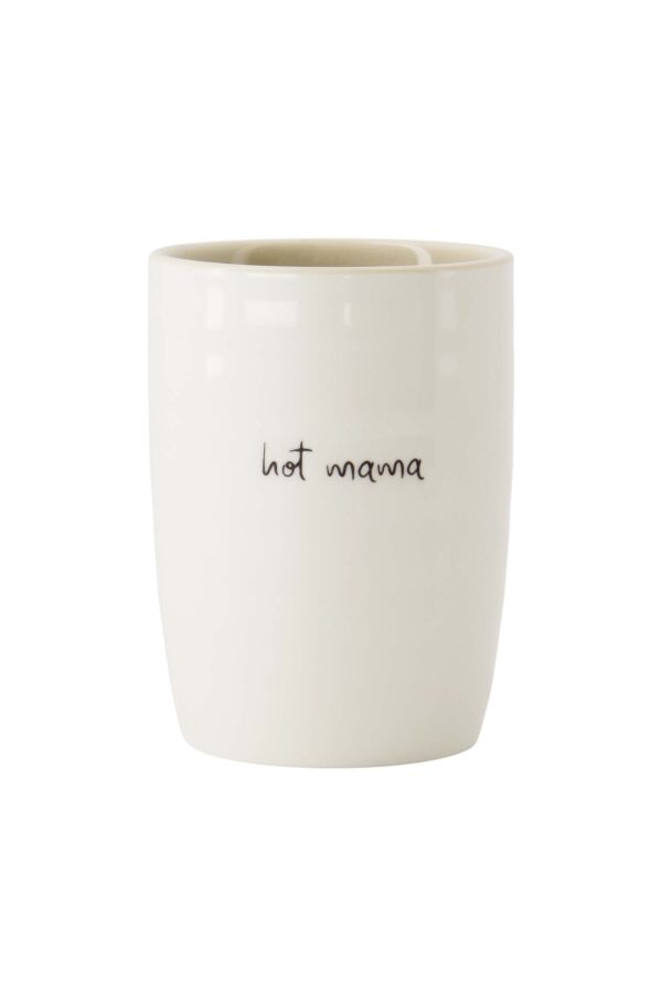 Zusss koffiemok hot mama wit/zand/zwart Zusss koffiemok hot mama wit/zand/zwart