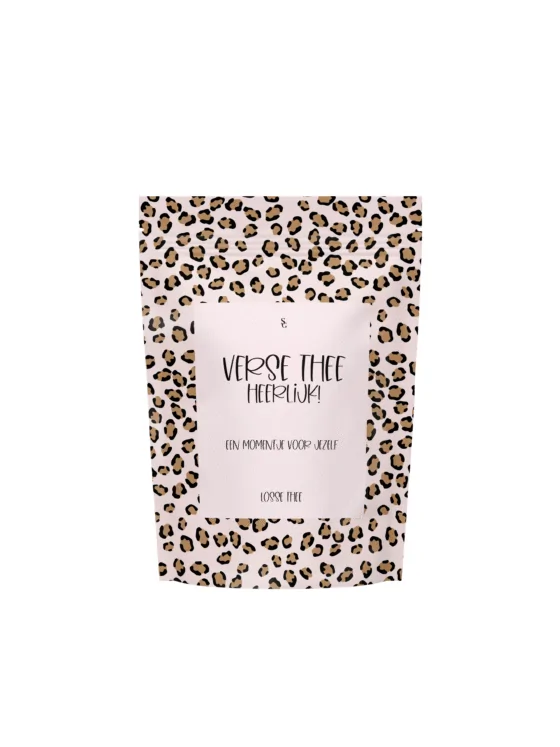 Thee roze panter print| Een momentje voor jezelf Thee Pink Leopard | Een momentje voor jezelf