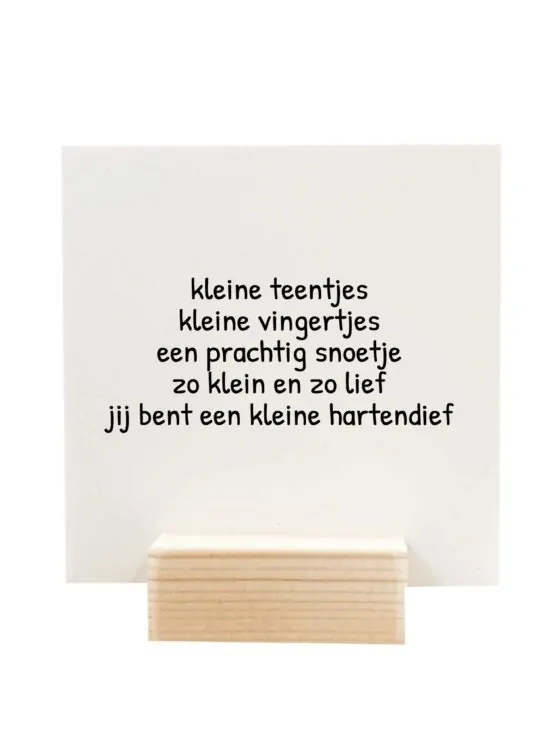 Quote blockie Kleine teentjes – Lief kraamcadeautje in miniformaat Quote blockie Kleine teentjes – Lief kraamcadeautje in miniformaat