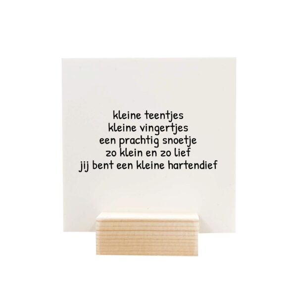Quote blockie Kleine teentjes – Lief kraamcadeautje in miniformaat Quote blockie Kleine teentjes – Lief kraamcadeautje in miniformaat