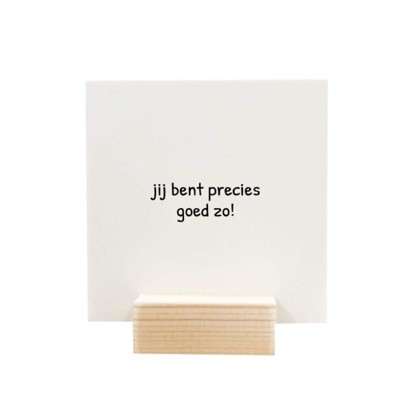 Quote blockie – Precies goed zo