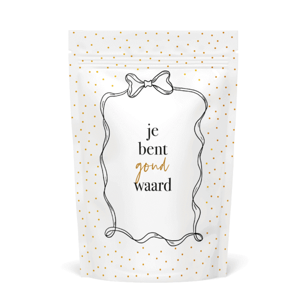 Snoepzak Je bent goud waard! – Lief en lekker cadeautje
