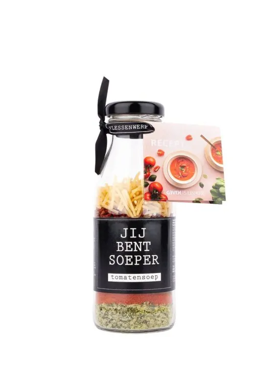 Fles soepmix Tomaat – Jij bent Soeper!