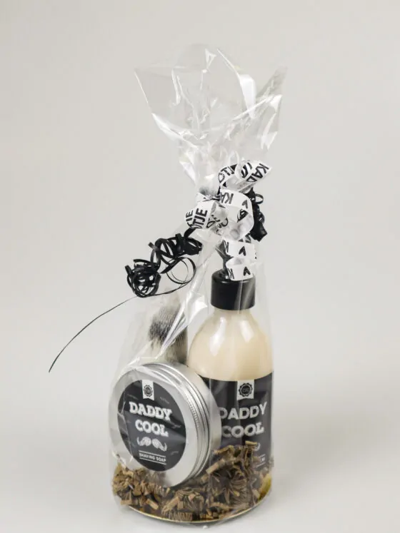 Cadeau voor papa - scheerzeep, shaving balm & scheerkwast