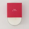 geurkaars in wikkel happy you and me wit/rood