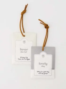 Zusss set van 2 geurzakjes liever dan lief lovely day off white/grijsblauw