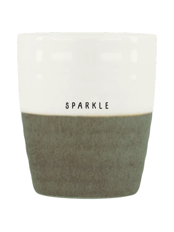 Zusss koffiemok sparkle wit/donkergroen Zusss koffiemok sparkle wit/donkergroen