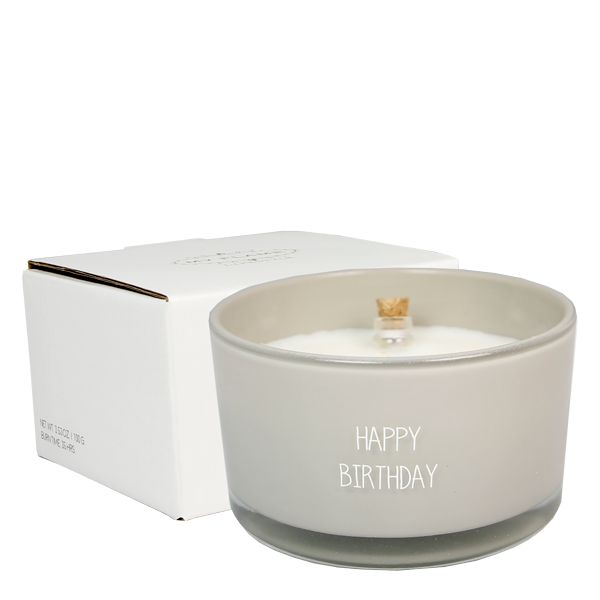 Flessenpost kaars – Happy Birthday – Fig’s Delight