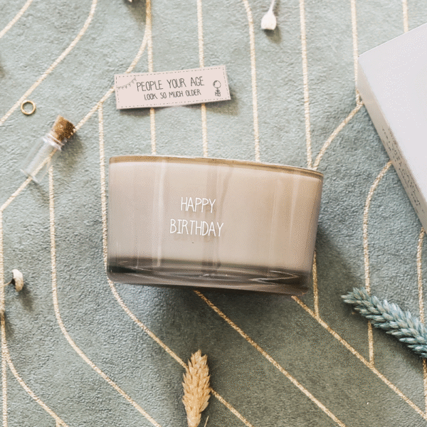 Flessenpost kaars – Happy Birthday – Fig’s Delight