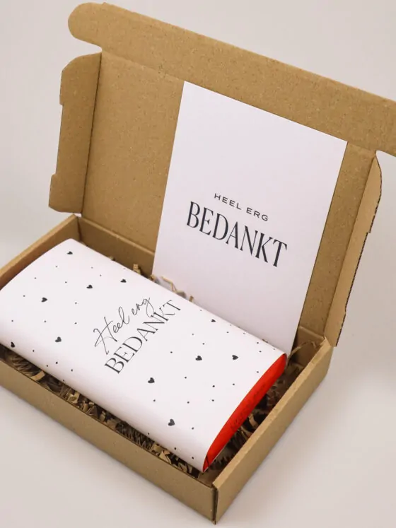 Brievenbuscadeau Bedankt – Tony’s Chocolade Reep