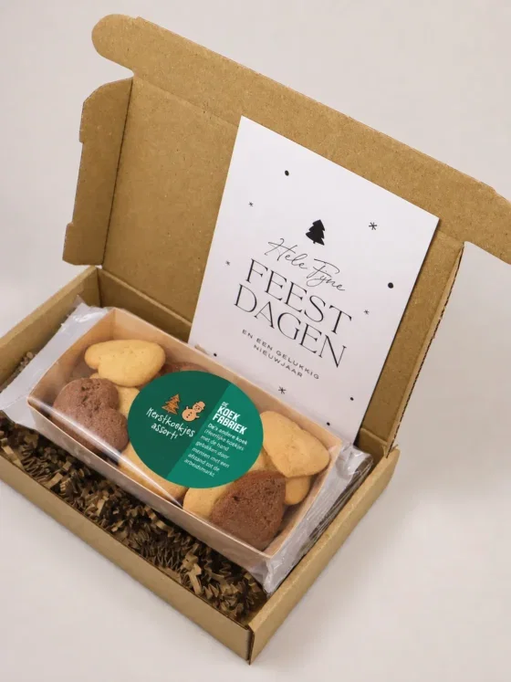 Brievenbus kerstpakket - Kerst koekjes tray