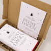 brievenbus kerst cadeau – chocolade met kaart fijne feestdagen