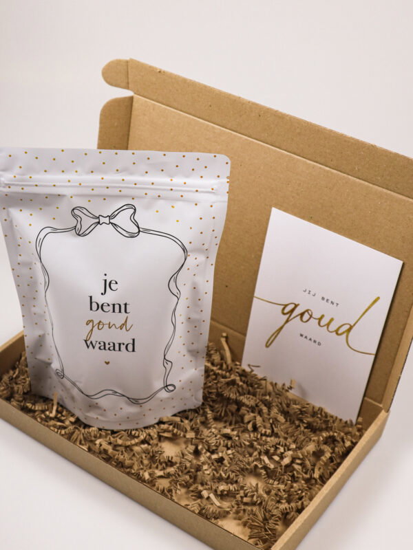 Brievenbus cadeau snoep goud waard – Zoet gebaar van waardering